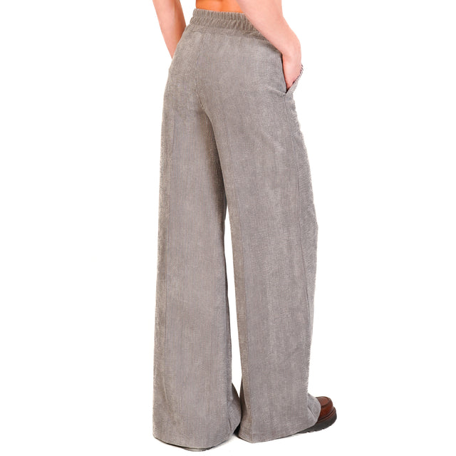 Zeroassoluto- Pantalone ANDY velluto 500 righe - grey