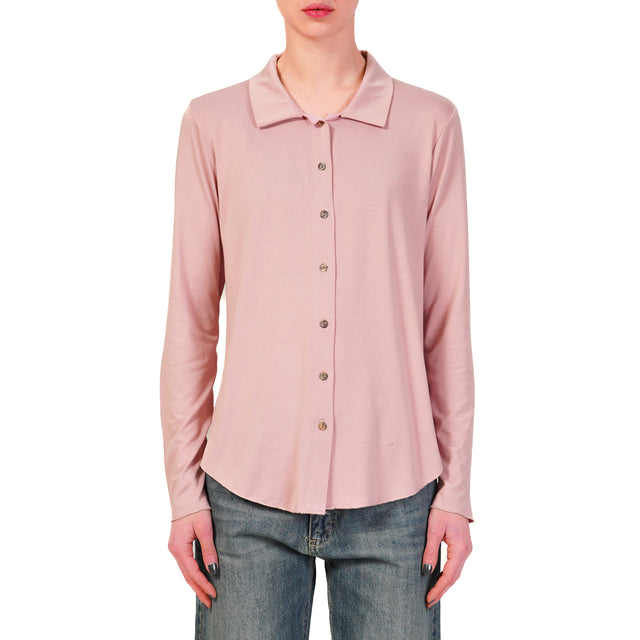 Zeroassoluto-Camicia CARLY in jersey - rosa