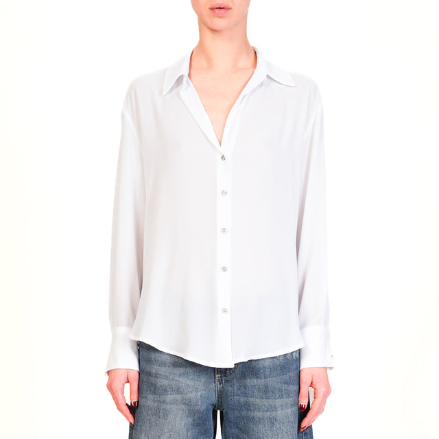 Zeroassoluto-Camicia CLAY MANO SETA - bianco