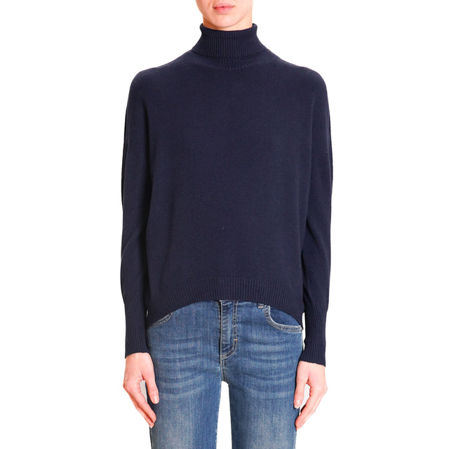 Zeroassoluto-High neck sweater - blue