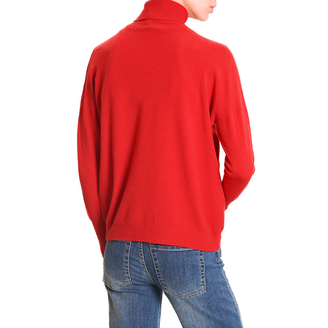 Zeroassoluto-Maglia collo alto - rosso