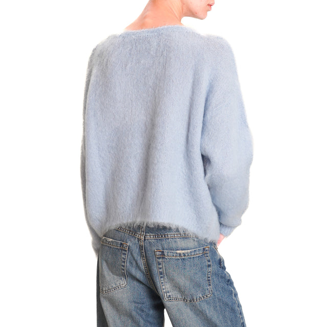 Zeroassoluto-Maglia girocollo mohair - polvere