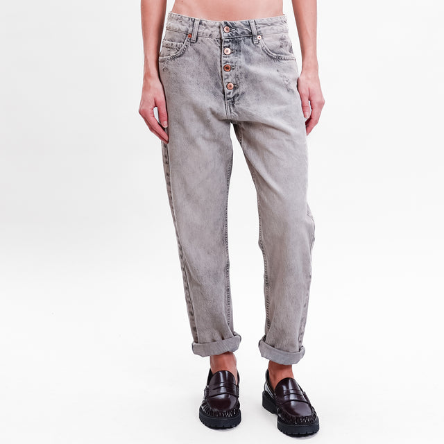 Zeroassoluto-Jeans GOOD boyfriend with rips - smoke grey