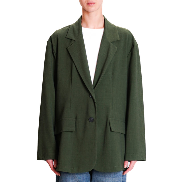 Zeroassoluto-Giacca JOLLY oversize elasticizzata - VERDE