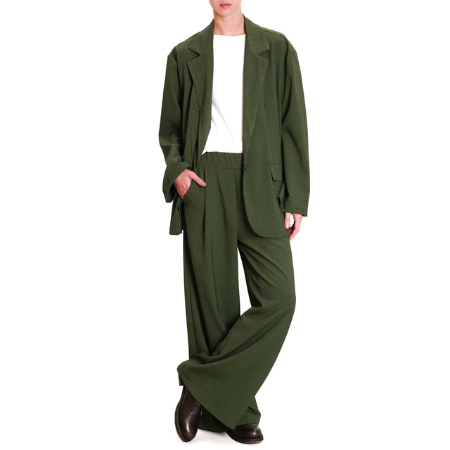 Zeroassoluto-Giacca JOLLY oversize elasticizzata - VERDE