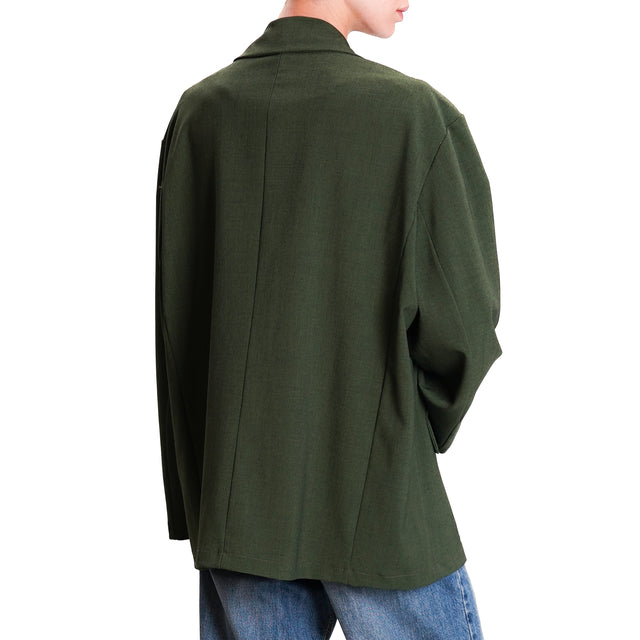 Zeroassoluto-Giacca JOLLY oversize elasticizzata - VERDE