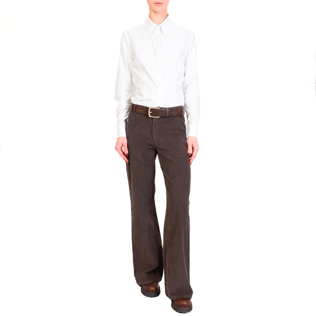 Zeroassoluto-LILLY stretch corduroy trousers - dark brown