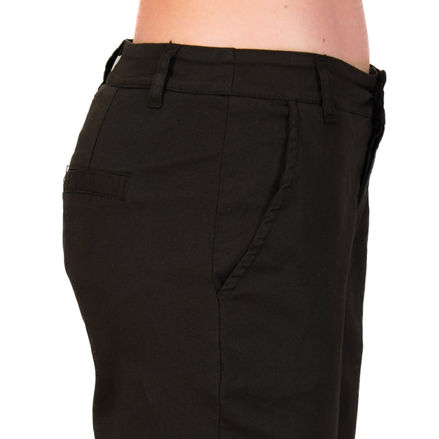 Zeroassoluto-Pantalone LOIS chino cotone elasticizzato - nero