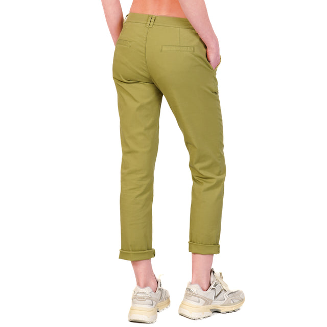 Zeroassoluto-Pantalone LOIS chino cotone elasticizzato - olio