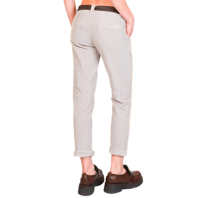 Zeroassoluto-LOIS chino trousers in stretch corduroy - lime