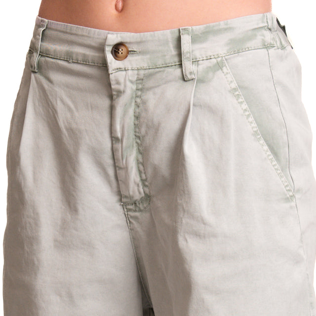 Zeroassoluto-Pantalone LOLA cotone elasticizzato stone washed maltinto - acqua