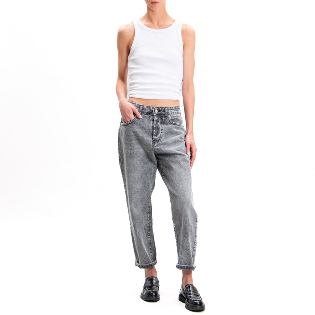 Zeroassoluto-Jeans MORGANA boyfriend - grigio fumo