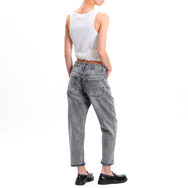 Zeroassoluto-Jeans MORGANA boyfriend - grigio fumo