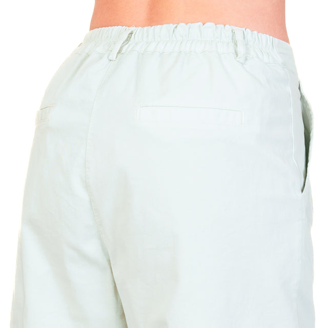 Zeroassoluto-Pantalone LOLA elastico dietro cotone elasticizzato - acqua