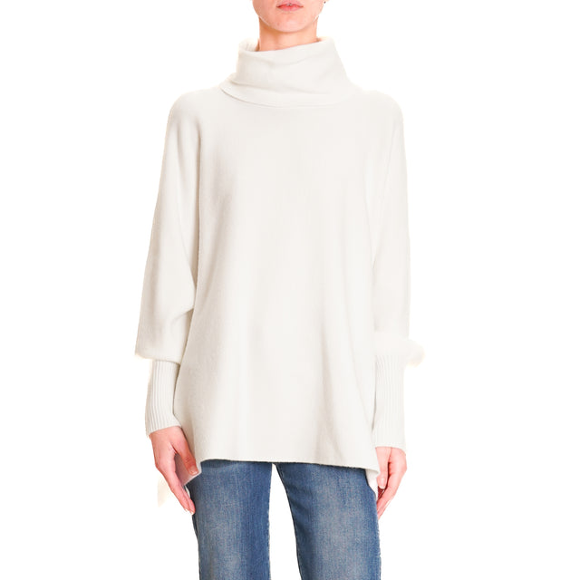 Zeroassoluto-Maglia over collo alto - off white