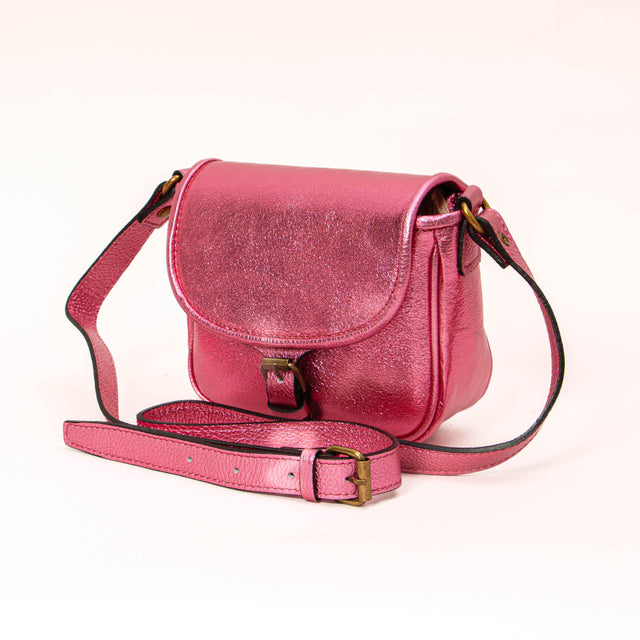 Zeroassoluto-Tolfina in pelle laminata - fucsia