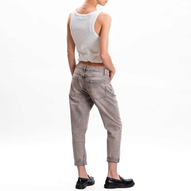 Zeroassoluto-Jeans FLOCK boyfriend - grigio fumo