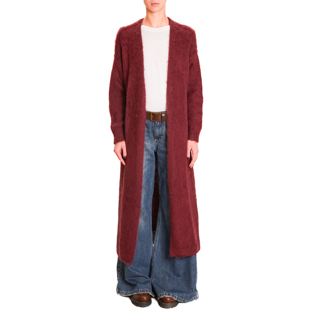 Zeroassoluto-Cardigan mohair - Bordeaux