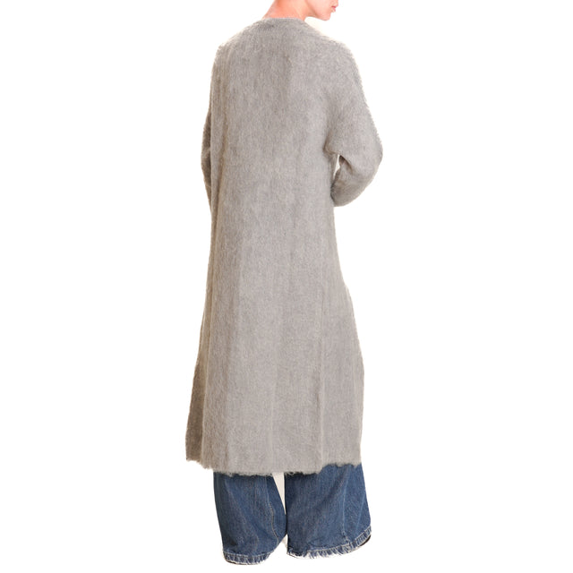 Zeroassoluto-Mohair Cardigan - grey