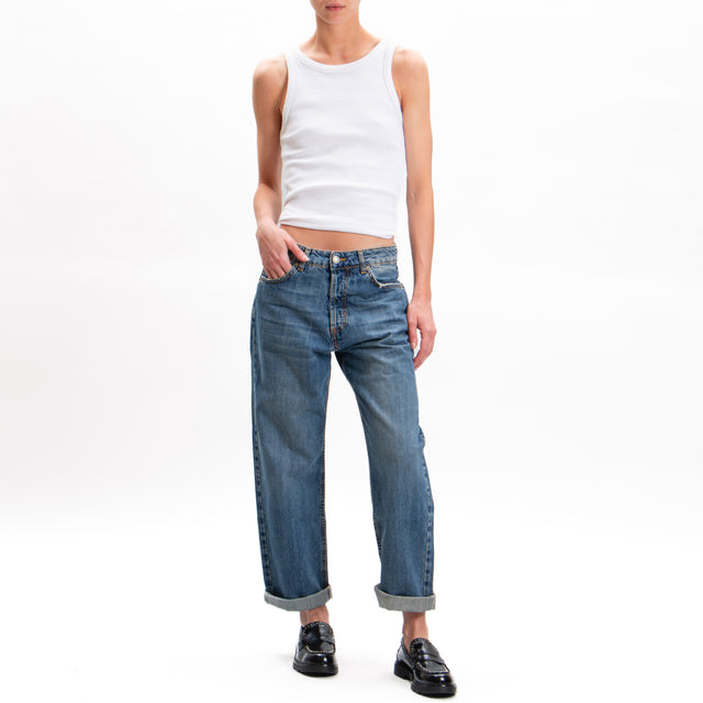 Zeroassoluto-Jeans LUCY boyfriend loose lavaggio medio - denim