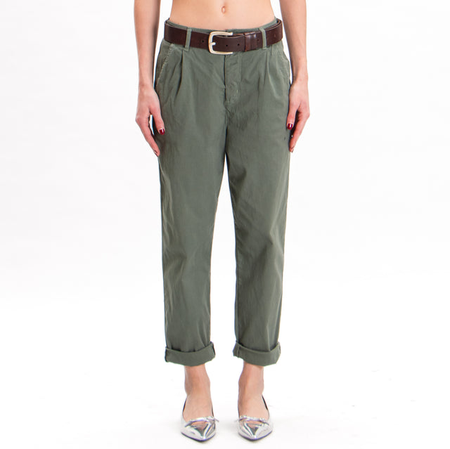 Zeroassoluto-Pantalone LOLA elastico dietro - militare