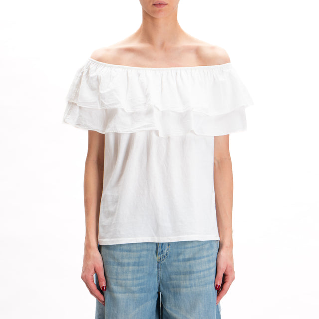 Haveone-Camiseta con escote Shiffer - blanco